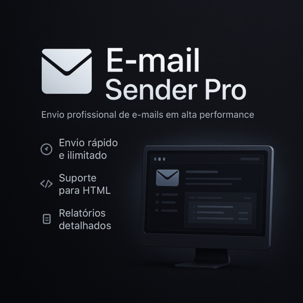 Sender Email PRO – Plataforma de Envio de E-mails em Massa com SMTP Ilimitado